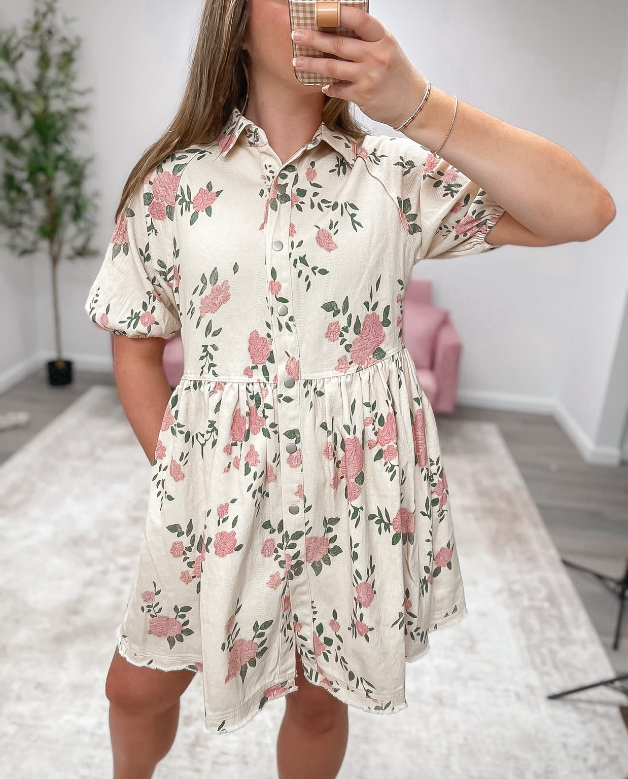 Sunday Floral Denim Dress