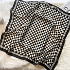 CHECKER PRINT BANDANA SCARF