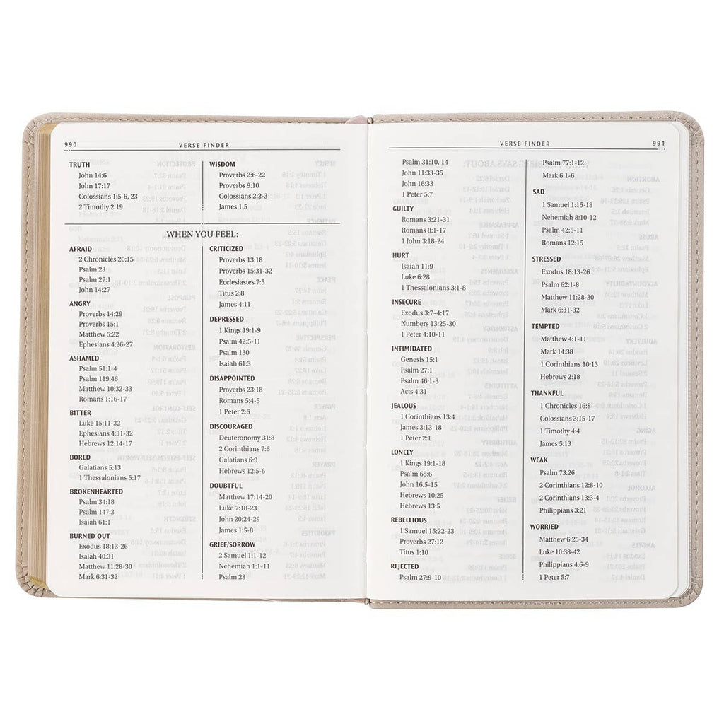 KJV Bible Compact Faux Leather, Taupe
