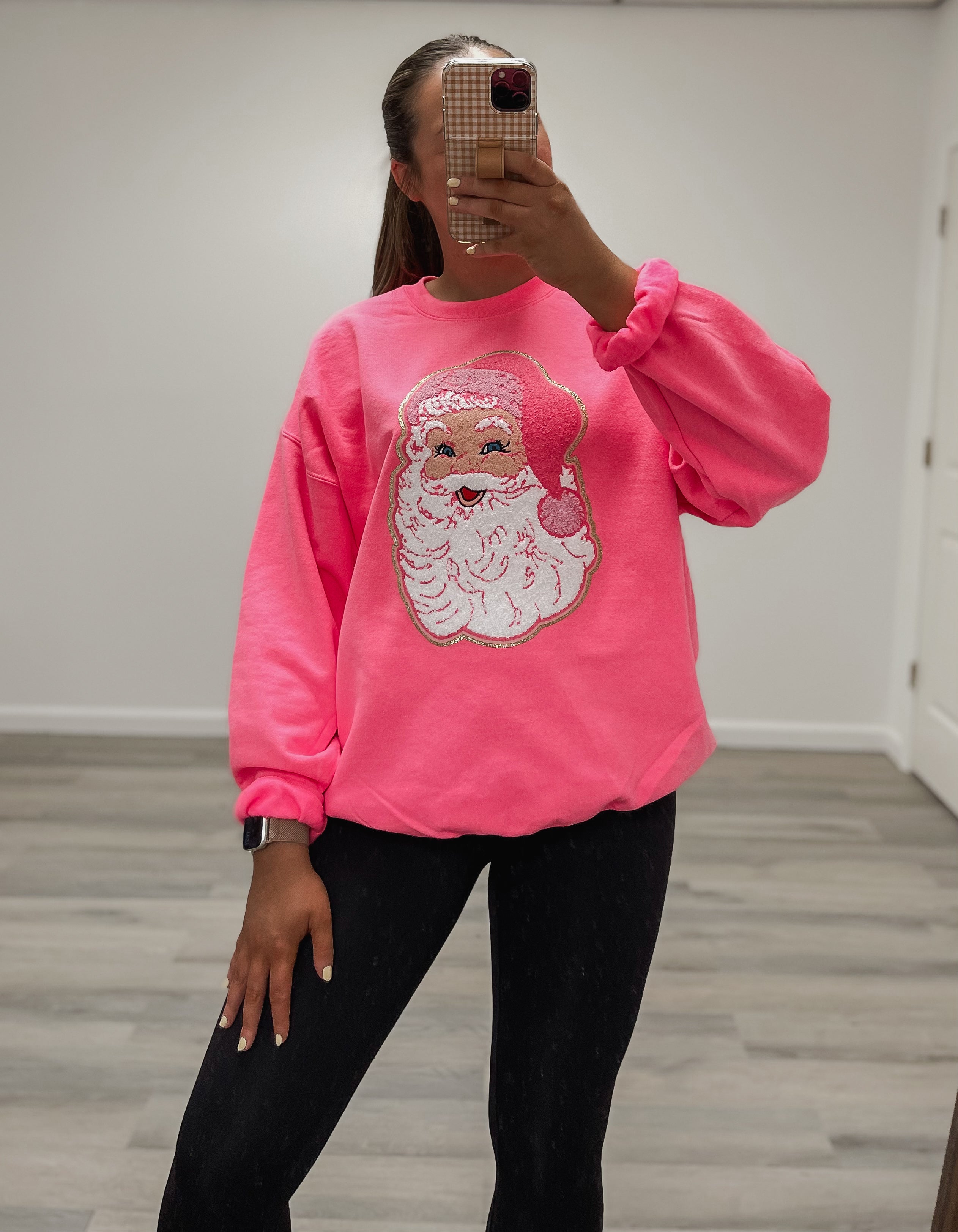 Sequin Pink Christmas Crew