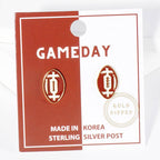 Gold Dipped GAMEDAY Football Stud Earrings