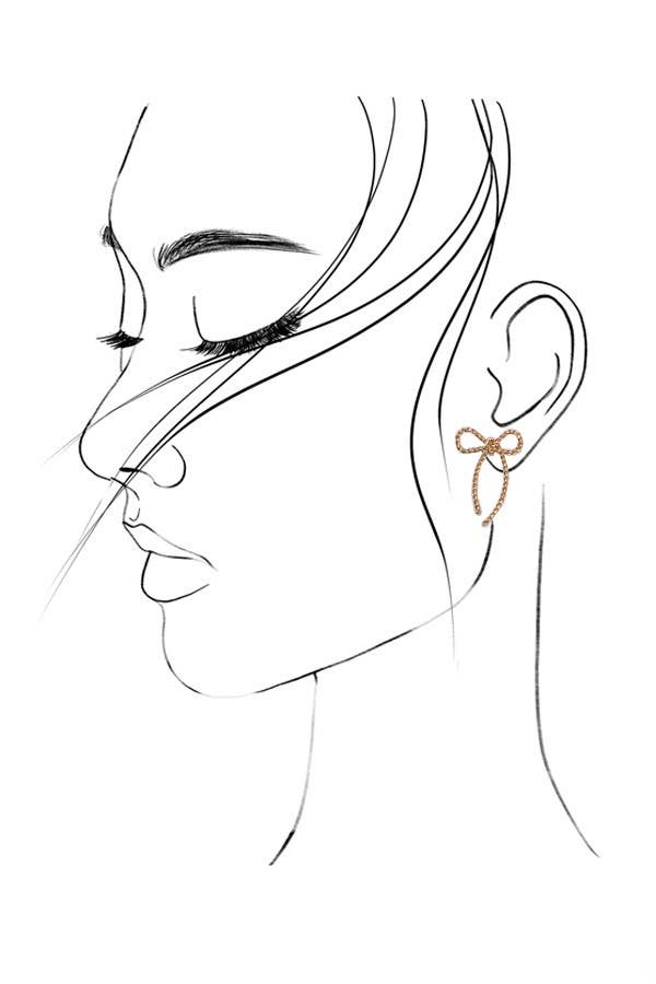 ROPE BOW STUD EARRINGS