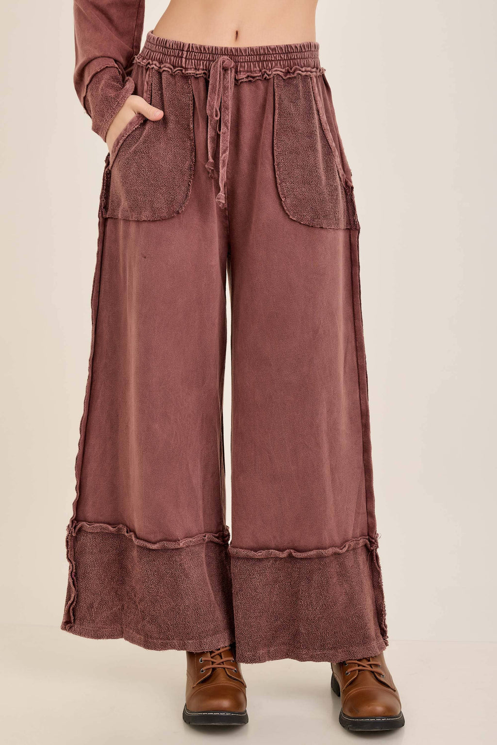 Cider Mill Mineral Wash Wide Leg Pants