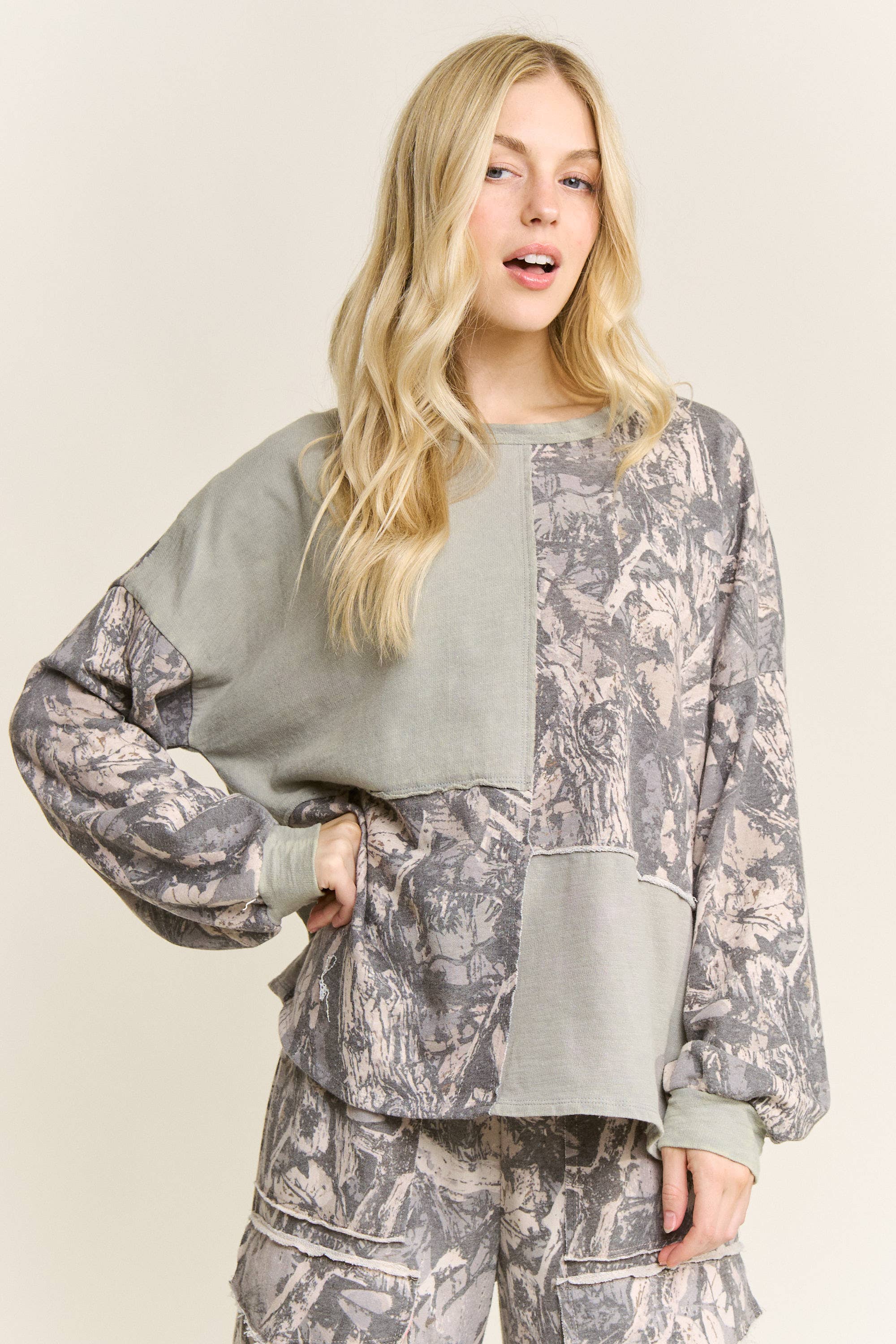 Camo Block Sweatshirt