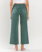 HIGH RISE CROP WIDE LEG JEANS