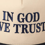In God We Trust Embroidered Two-Tone Canvas Cap