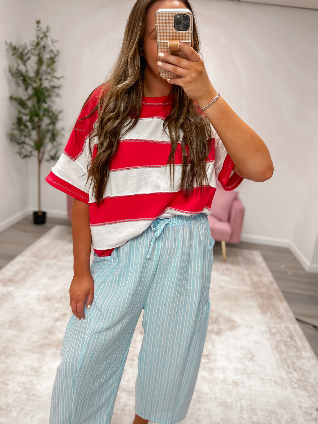 Ruby Stripe Top