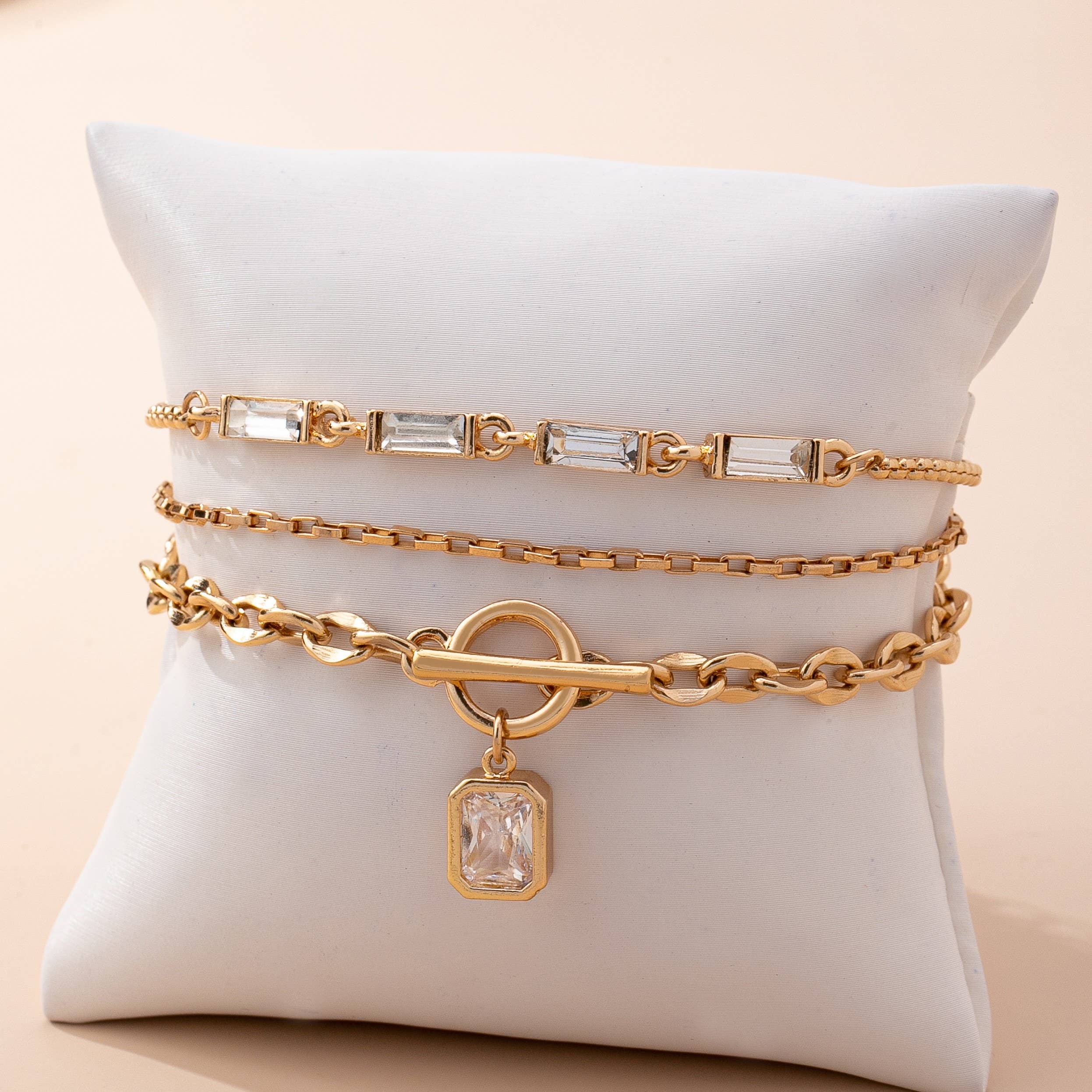 Multi Baguette Crystals & Toggle Clasp