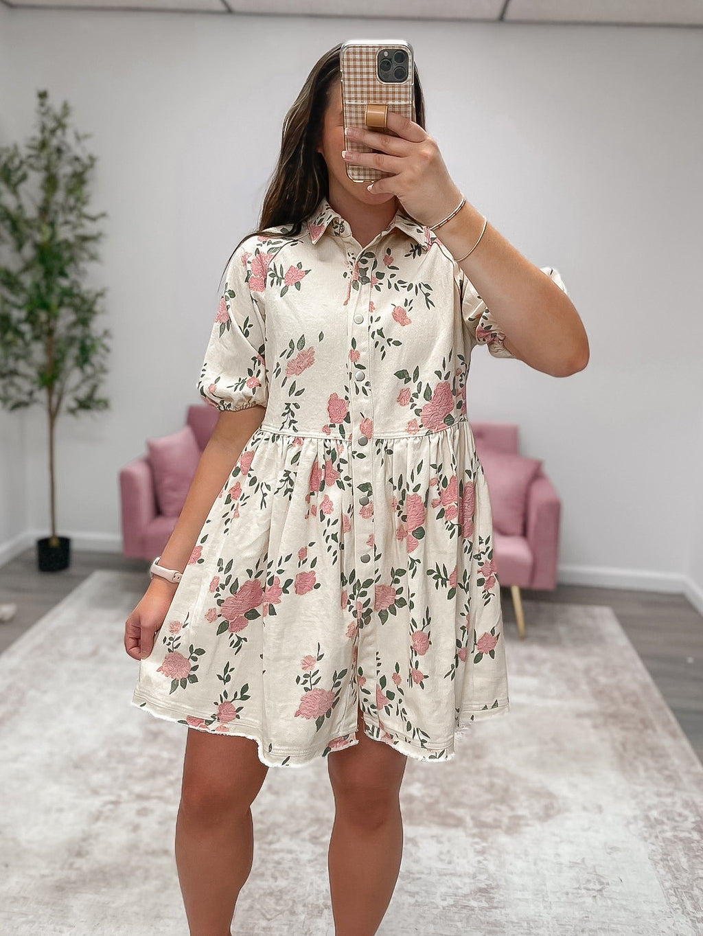 Sunday Floral Denim Dress