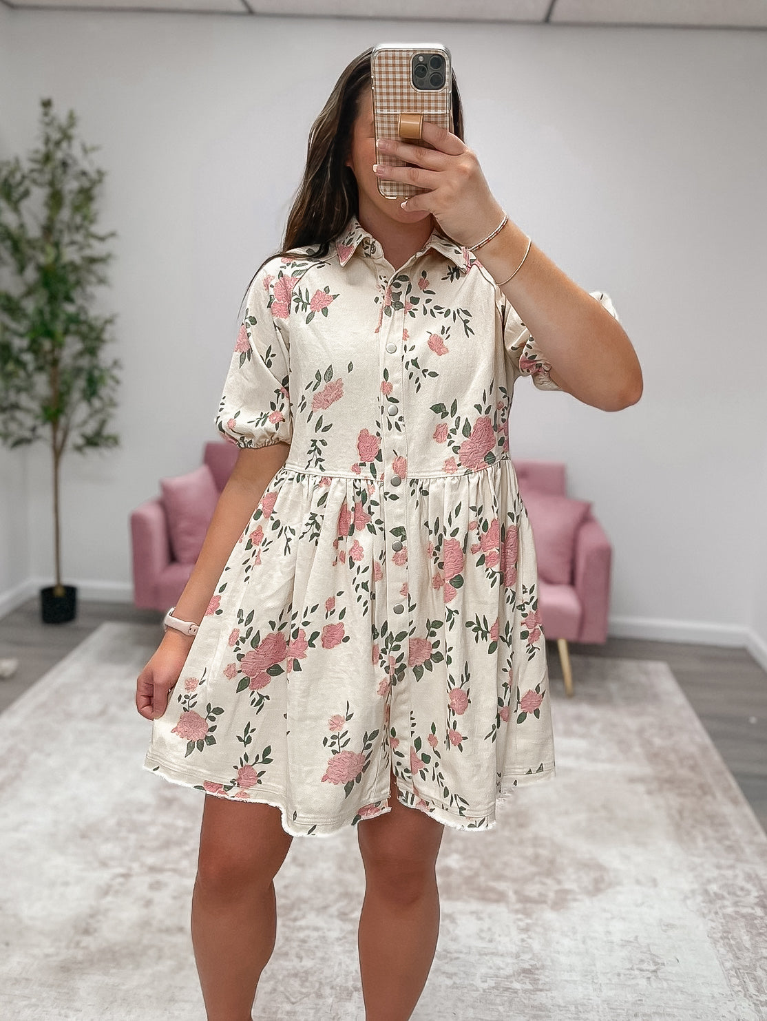 Sunday Floral Denim Dress