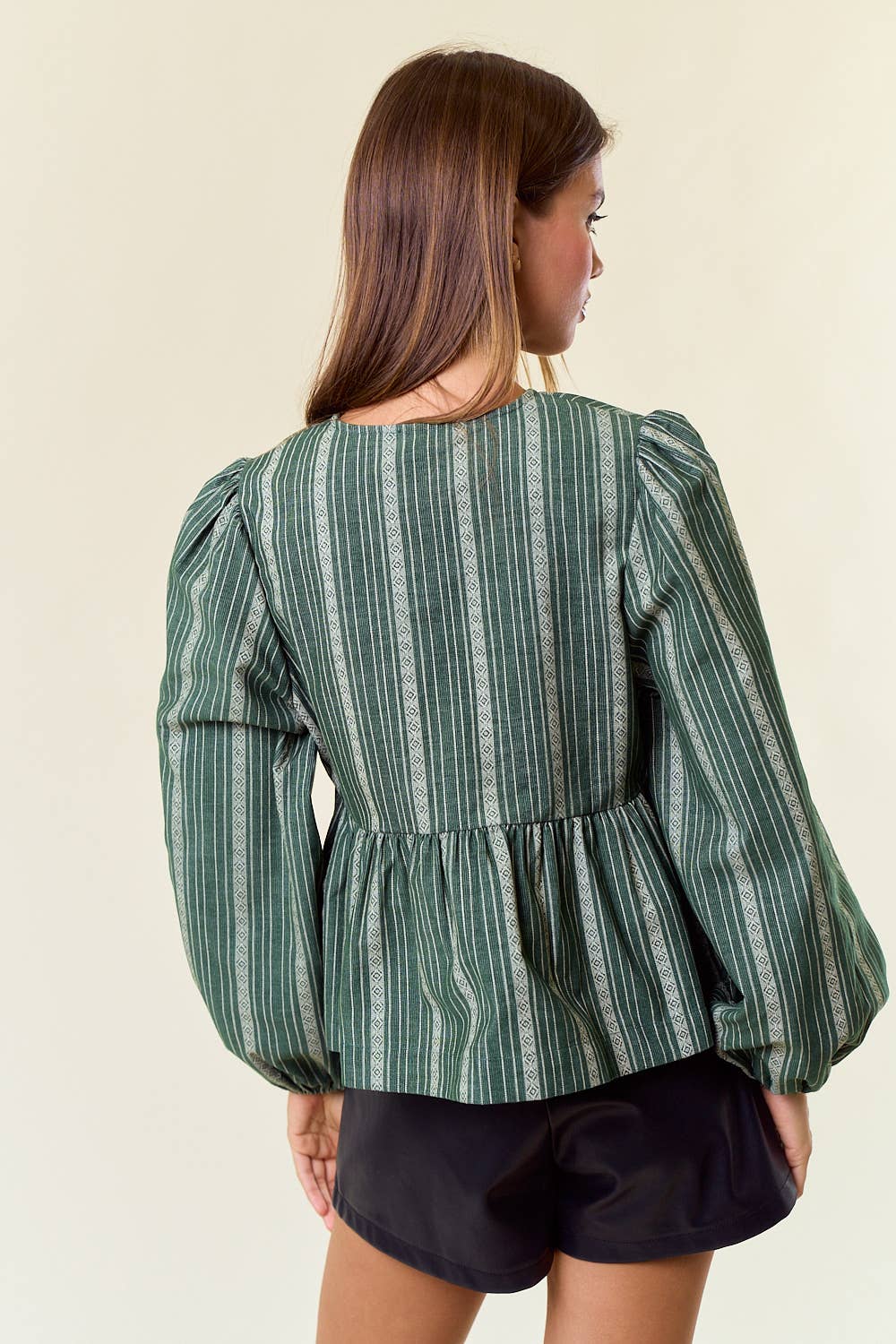 Corduroy Peplum Blouse