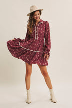 CAPTURES THE MAGIC ELEGANT MINI DRESS WITH SCALLOP LACE