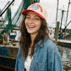 LUCKY CATCH Embroidered Two Tone Trucker Hat
