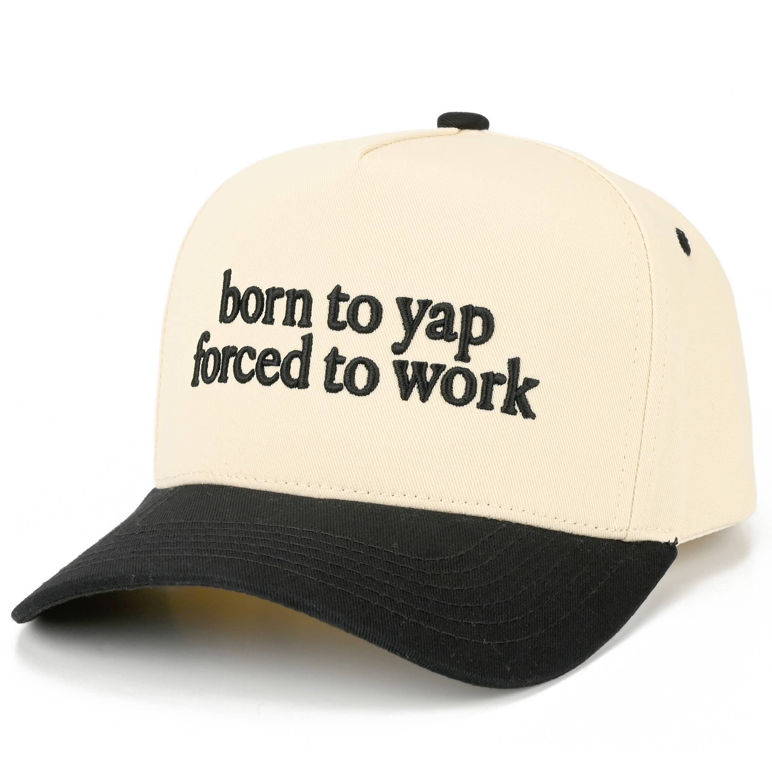 BORN TO YAP Two Tone Trucker Hat