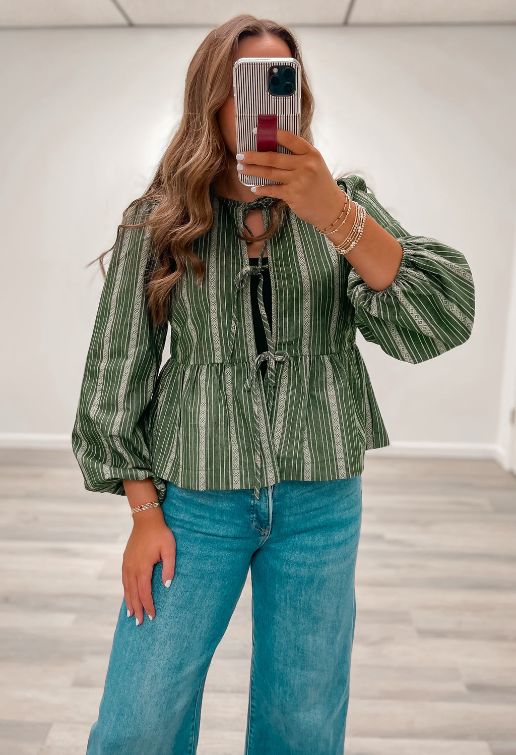 Corduroy Peplum Blouse