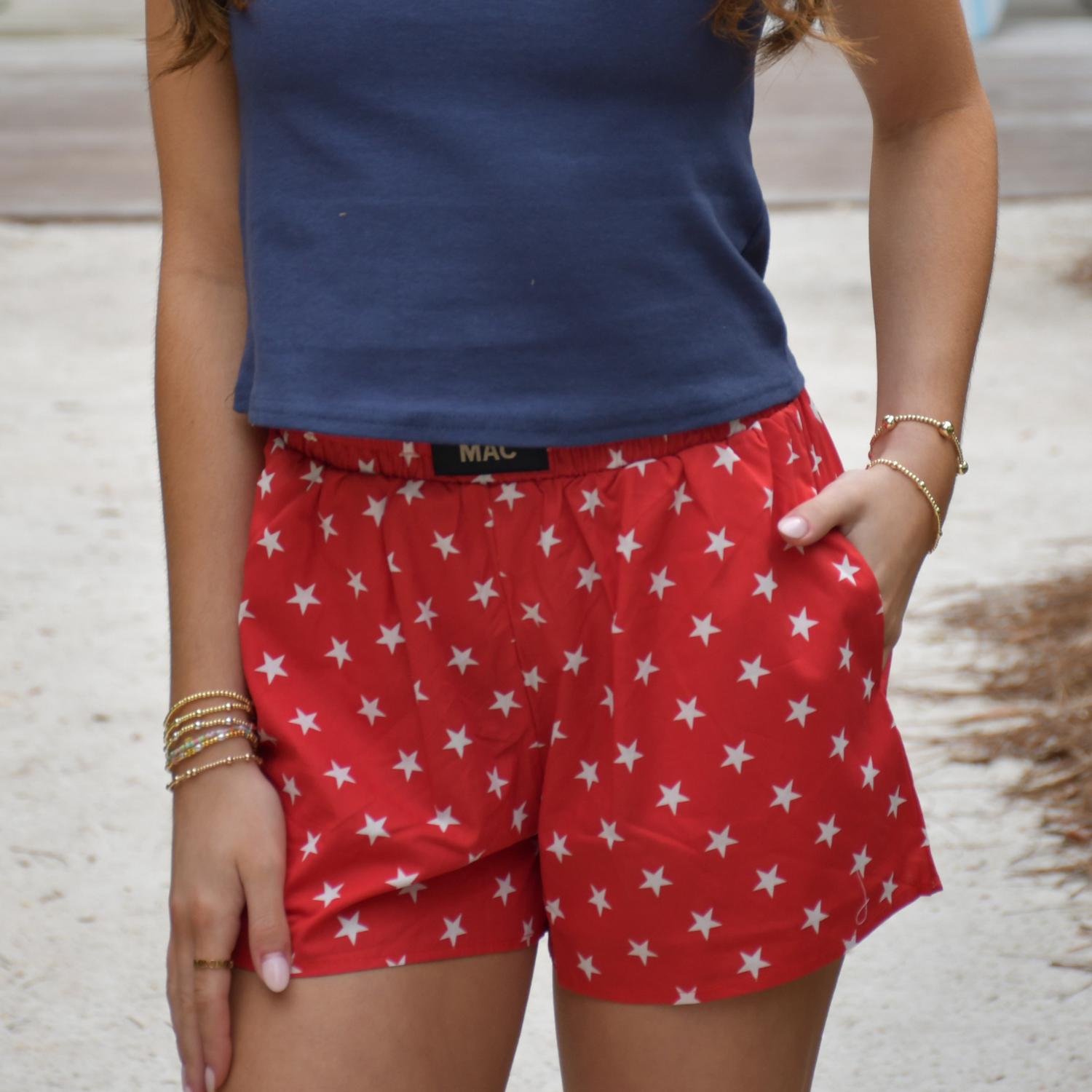 LULU MAC BOXER SHORT -RED STAR