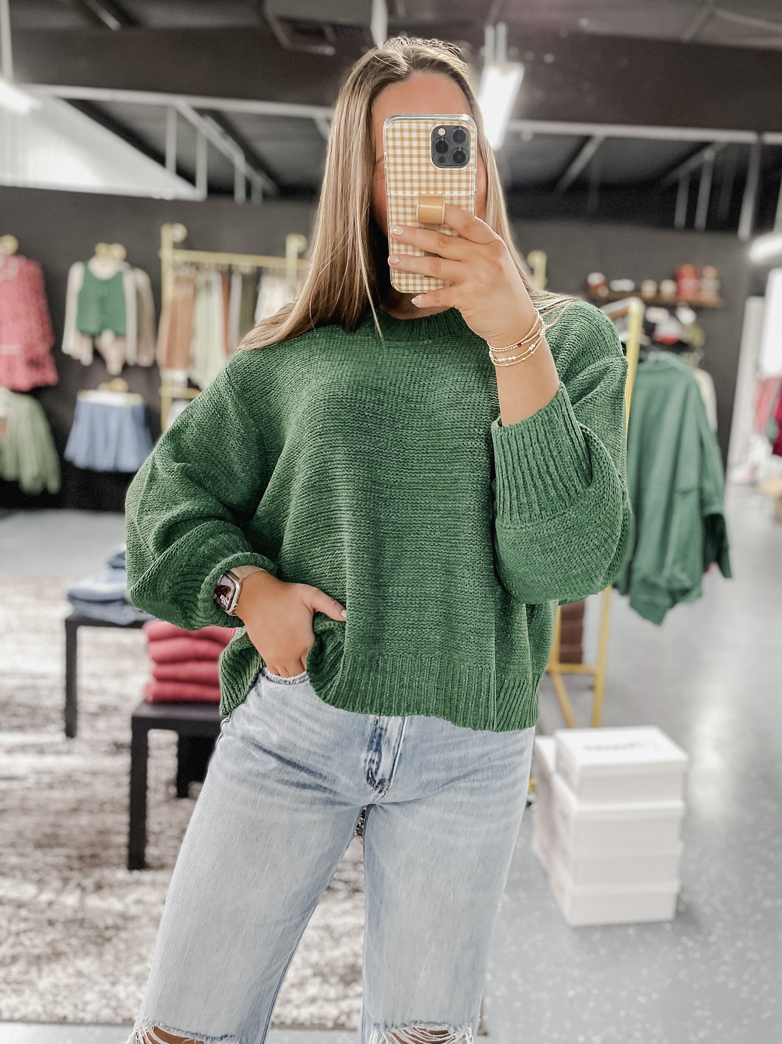Katie Knit Sweater - Forest
