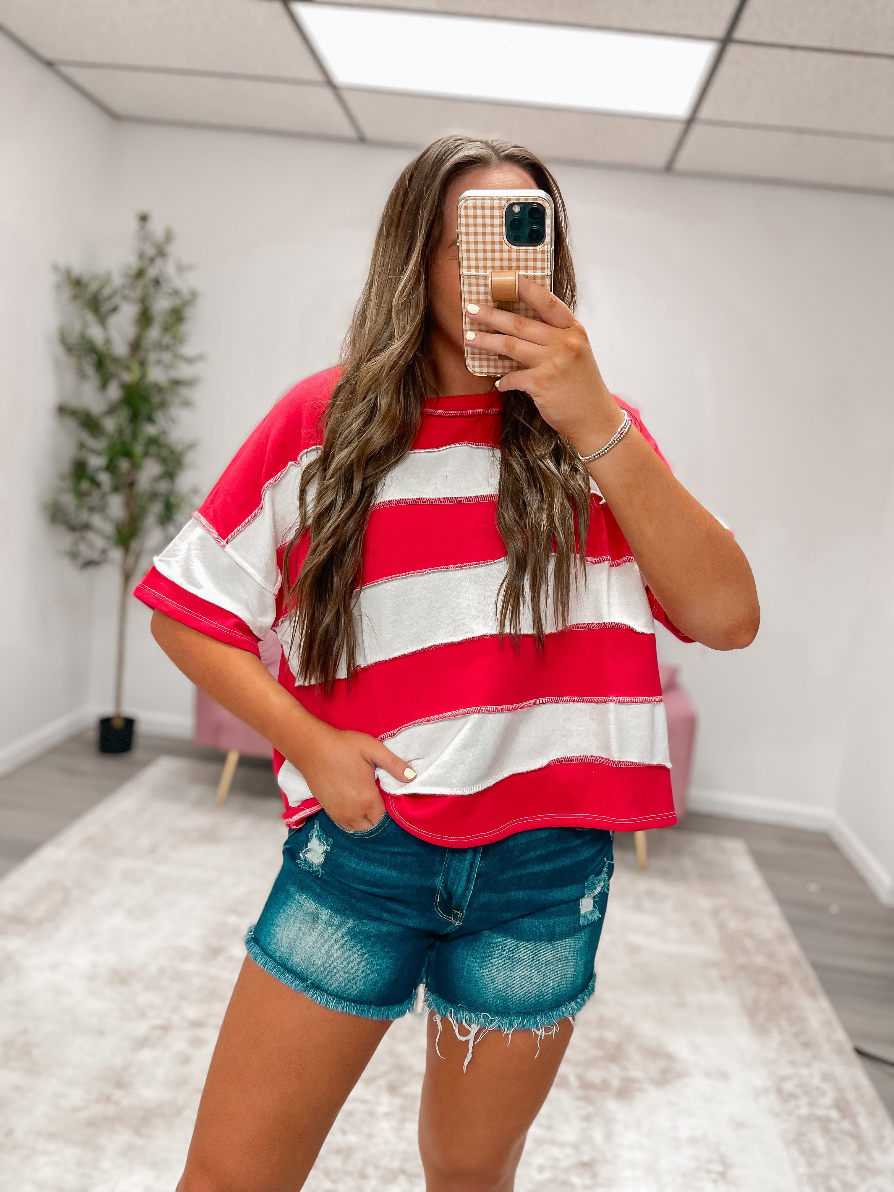 Ruby Stripe Top