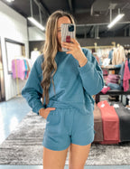 Fleece Pullover - Dusty Blue