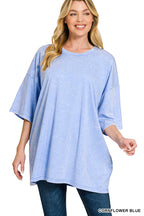 Everyday Acid Wash Oversized Tee - BABY BLUE