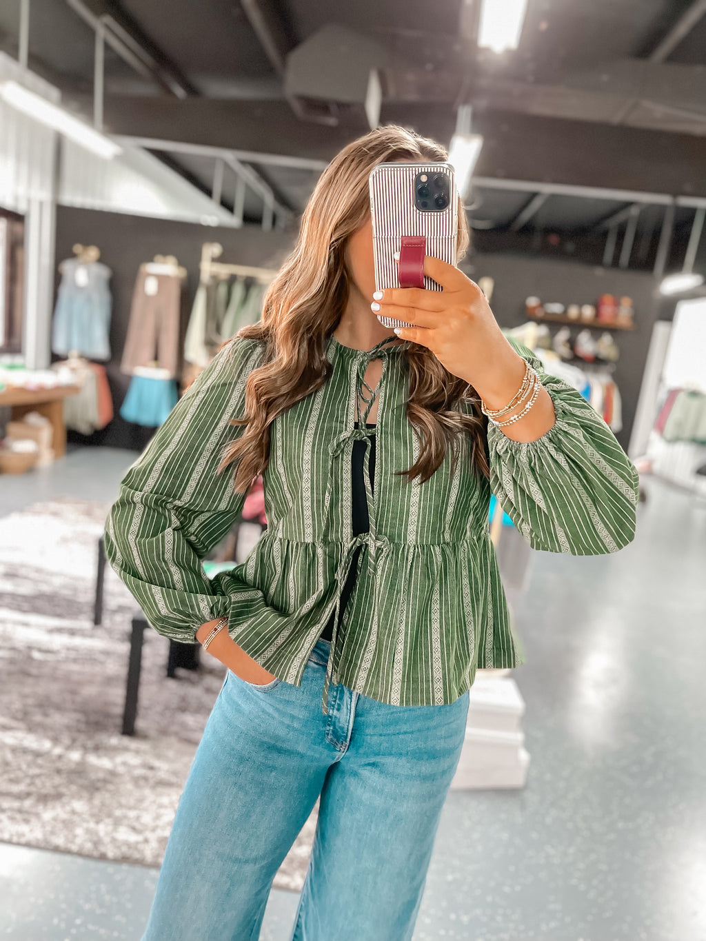 Corduroy Peplum Blouse