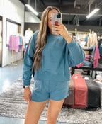 Fleece Pullover - Dusty Blue