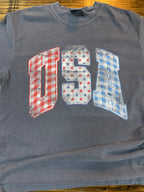 Gingham USA Tee