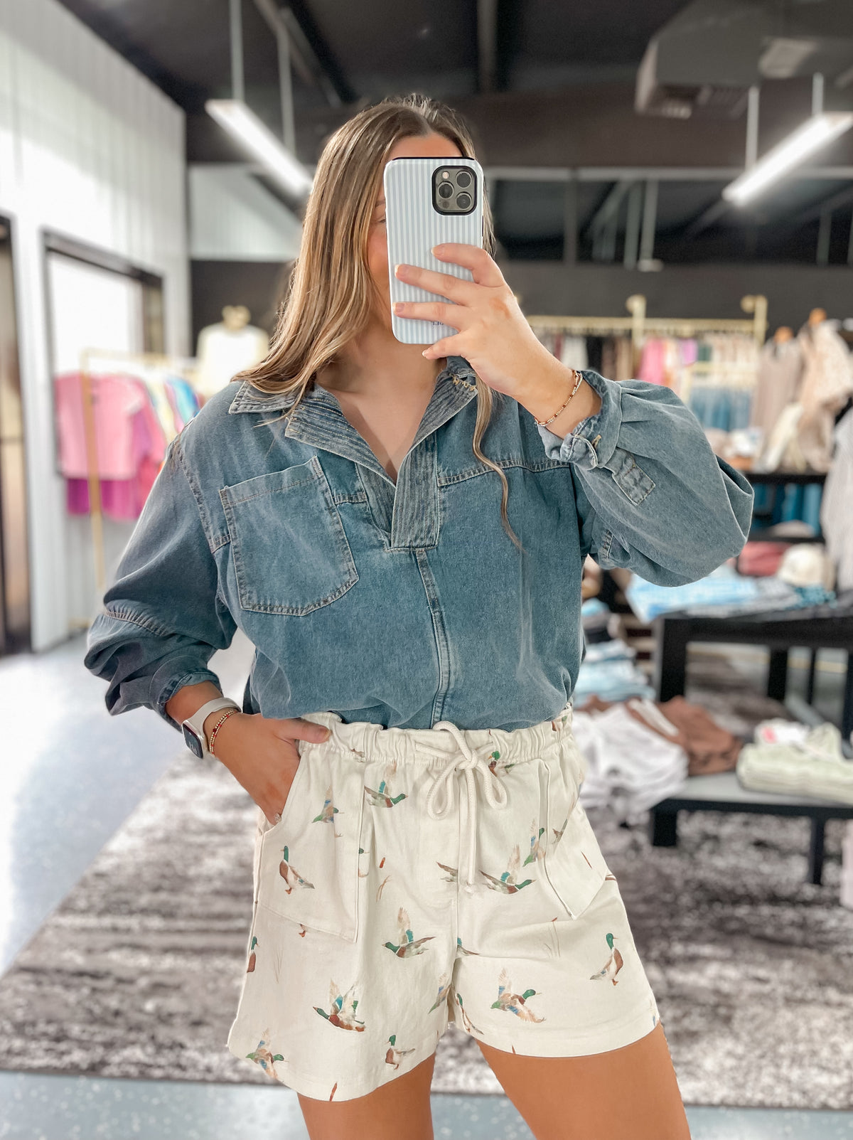 Baylee Denim Pullover