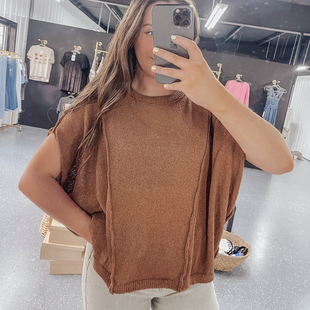 Samantha Knit Top - Cinnamon
