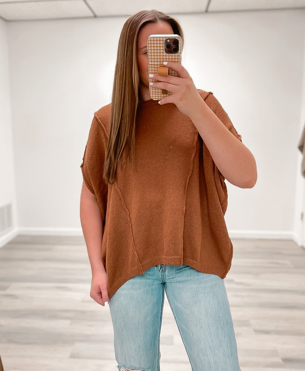 Samantha Knit Top - Cinnamon