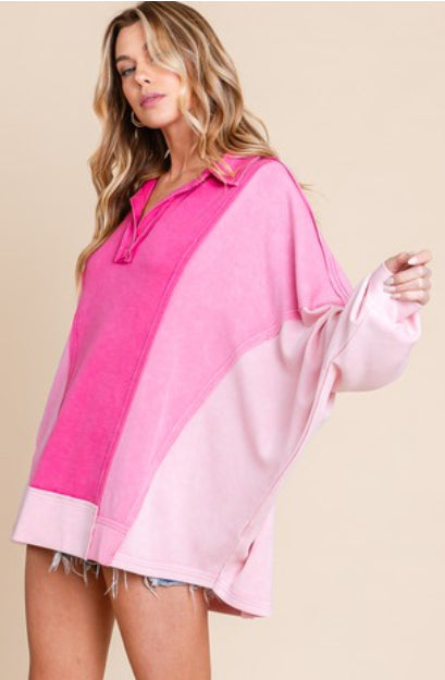 Pink Mineral Wash Sweatshirt