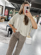Leopard Wide Leg Jean