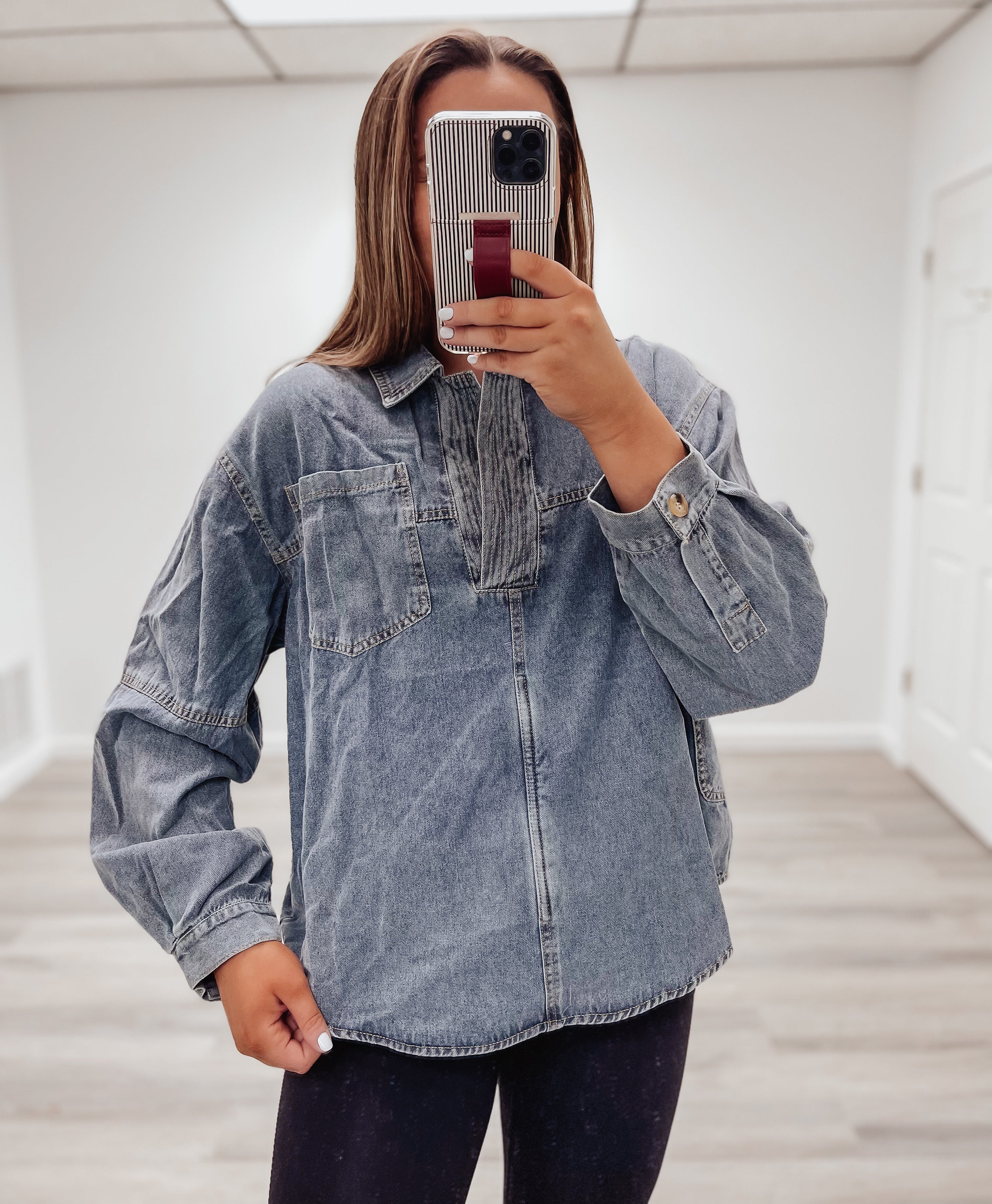 Baylee Denim Pullover