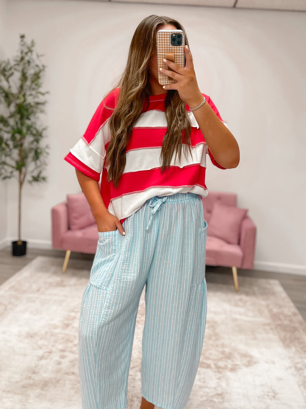 Ruby Stripe Top