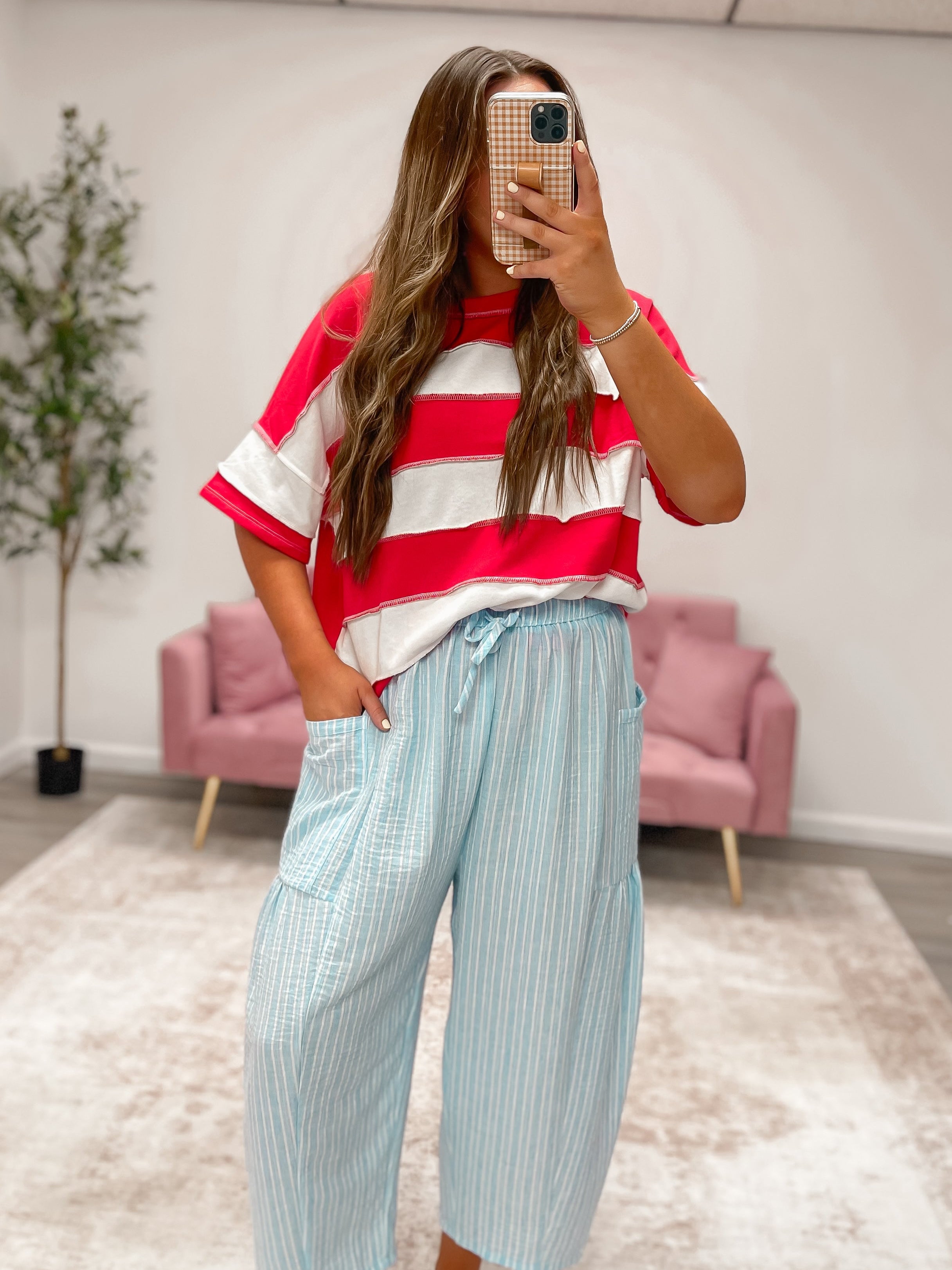 Ruby Stripe Top