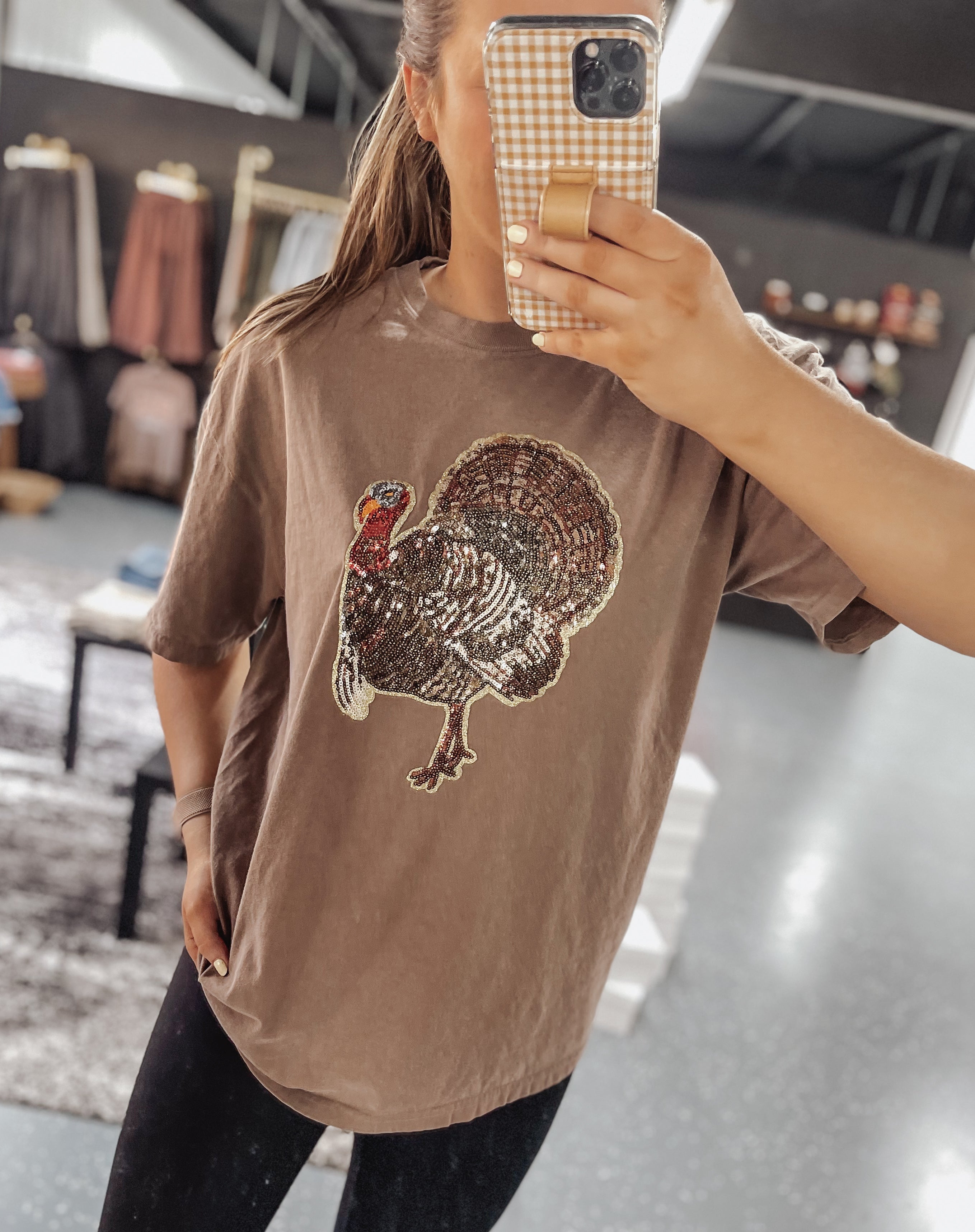 Sequin Turkey Tee
