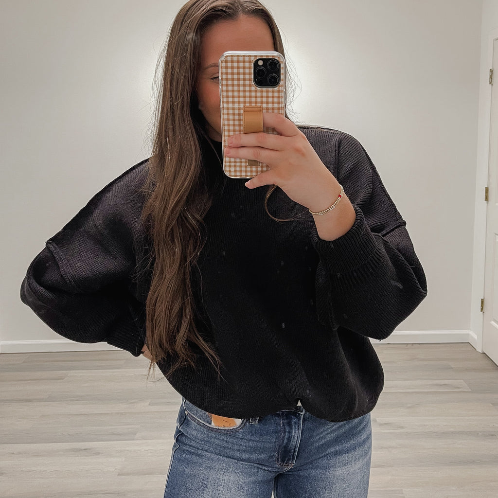 Sadie Side Slit Oversized Sweater