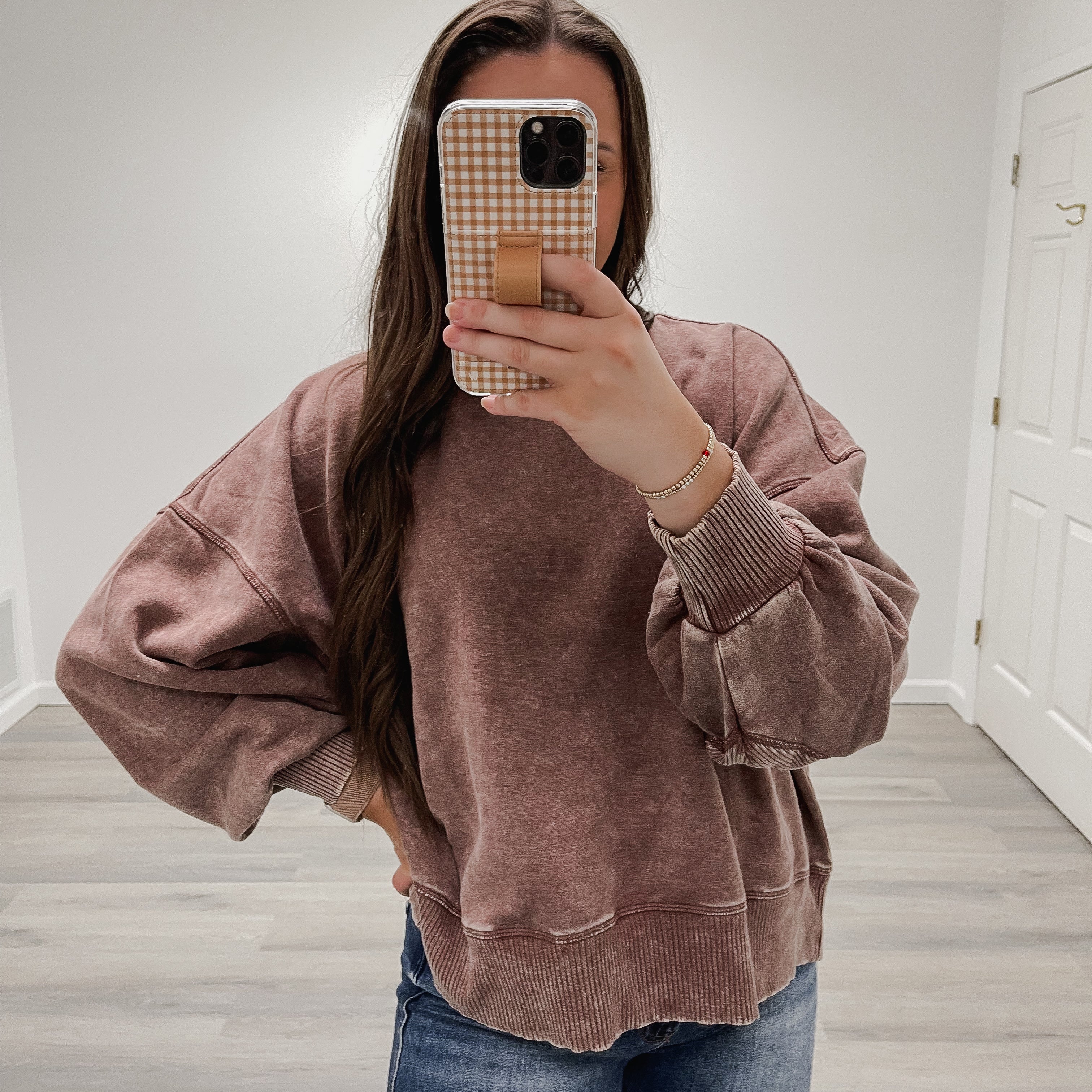 Jackie Sweatshirt (PLUS) - Brown