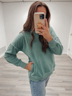 Georgia High Low Pullover - Teal