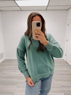 Georgia High Low Pullover - Teal