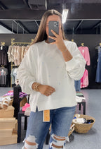 Bonnie Blue Bow Crewneck