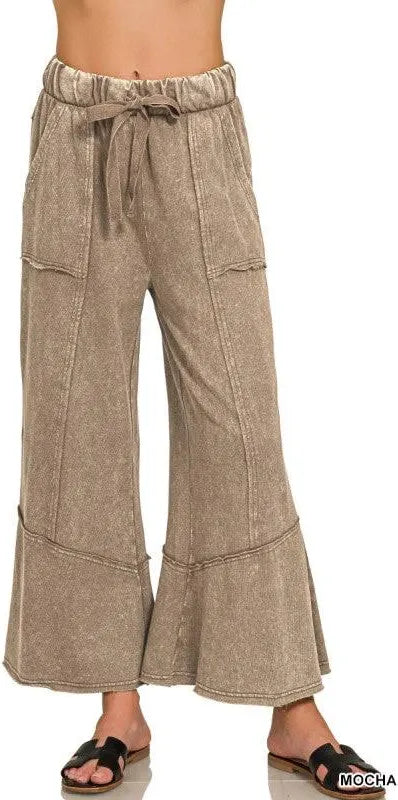 Exposed Seam Flare Pants (mocha)