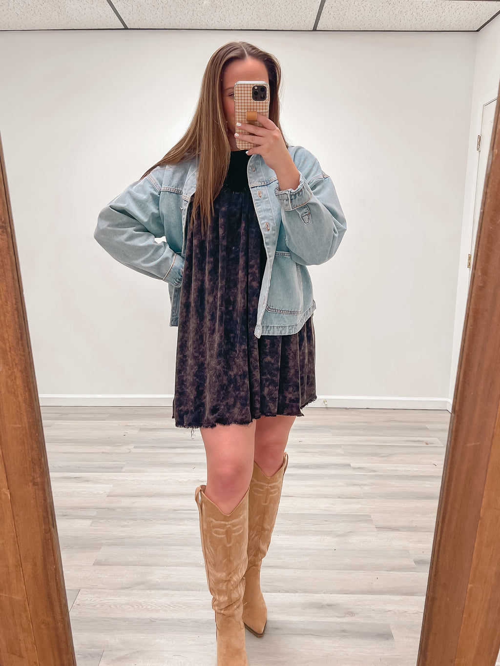 Mineral Wash Mini Dress