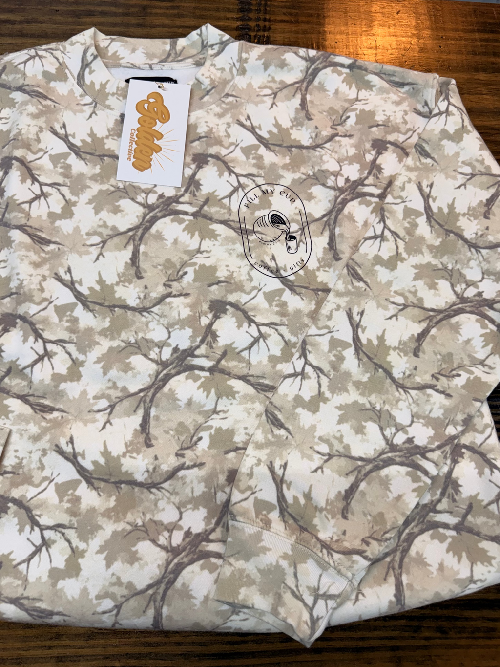 Camo Fill My Cup Crew