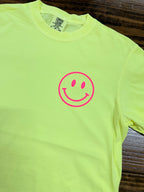 Neon Smilee cropped tee