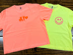 Neon Smilee cropped tee