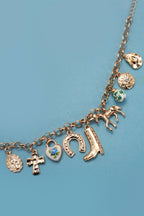 CHARM BRACELET - WESTERN BOOT CROSS PORCELAIN