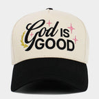 GOD IS GOOD Message Embroidered Baseball Cap