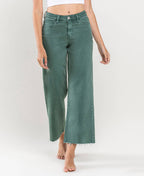 HIGH RISE CROP WIDE LEG JEANS