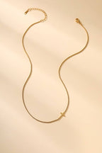 18K STAINLESS STEEL TARNISH FREE CROSS NECKLACE